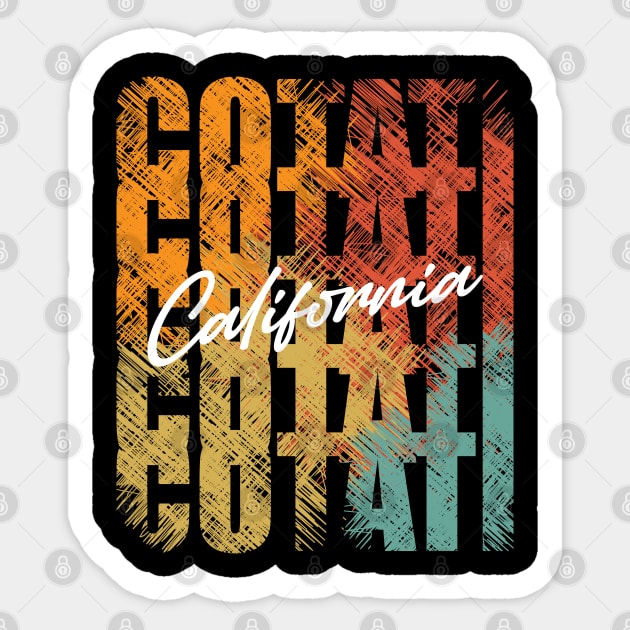 Cotati California Retro Vintage Custom Design Unique Graphic Sticker by lorijaquelyn